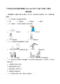 广西壮族自治区贵港市覃塘区2023-2024学年八年级下学期4月期中物理试题