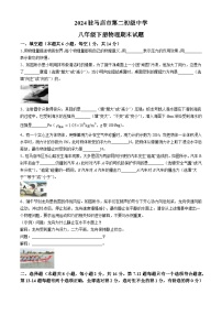 河南省驻马店市驿城区驻马店市第二初级中学2023-2024学年八年级下学期6月期末物理试题(无答案)