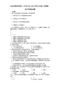 河北省保定市第十三中学2023-2024学年九年级上学期第一次月考物理试题