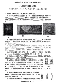 河南省安阳市林州市2023-2024学年八年级下学期期末考试物理试卷
