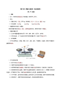 【核心素养】人教版八年级上册+第六章+《质量与密度》知识清单（学生版）+（教师版）