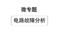 2024宁夏中考物理二轮复习 微专题 电路故障分析（课件）