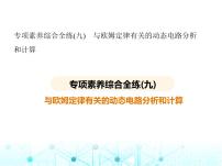 沪粤版初中九年级物理专项素养综合练(九)与欧姆定律有关的动态电路分析和计算课件