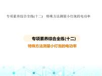 沪粤版初中九年级物理专项素养综合练(十二)特殊方法测量小灯泡的电功率课件