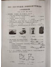 广东省惠州市惠阳区2023-2024学年八年级下学期期末测试物理试卷