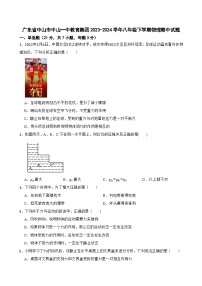 广东省中山市中山一中教育集团2023-2024学年八年级下学期物理期中试题