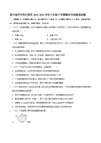四川省泸州市江阳区2022-2023学年八年级下学期期末考试物理试题