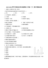 2023-2024学年甘肃省庆阳市镇原县八年级（下）期中物理试卷（含解析）