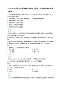 2022-2023学年山东省济南市莱芜区九年级上学期物理期中试题及答案