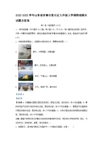 2022-2023学年山东省济南市章丘区九年级上学期物理期末试题及答案