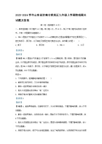 2023-2024学年山东省济南市莱芜区九年级上学期物理期末试题及答案