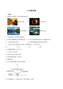 初中物理苏科版八年级上册3.5 光的反射课后作业题