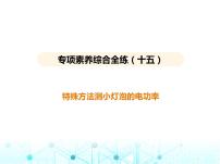 苏科版初中九年级物理专项素养综合练(十五)特殊方法测小灯泡的电功率课件