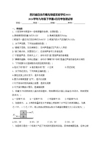 四川省自贡市蜀光绿盛实验学校2023-2024学年九年级下学期4月月考物理试卷(含答案)