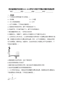 四川省绵阳市安州区2023-2024学年八年级下学期4月期中物理试卷(含答案)