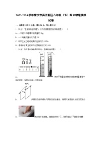 [物理][期末]重庆市两江新区2023-2024学年八年级下学期期末物理模拟试卷