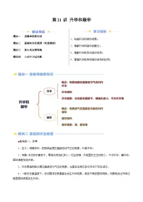 第21讲 升华和凝华（含答案）（预习）2025学年八年级物理上册暑假提升讲义（苏科版）