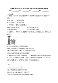 河南省焦作市2023-2024学年八年级下学期7月期末物理试卷(含答案)