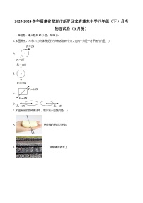 福建省龙岩市新罗区龙岩莲东中学2023-2024学年八年级下学期月考物理试卷（3月份）+