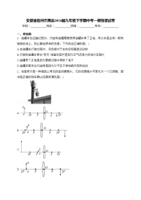 安徽省宿州市萧县2024届九年级下学期中考一模物理试卷(含答案)