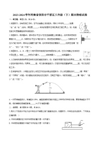 2023-2024学年河南省信阳市平桥区八年级（下）期末物理试卷（含答案）