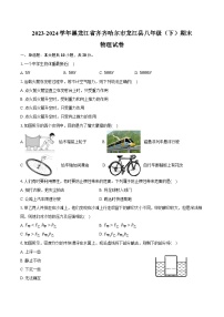 2023-2024学年黑龙江省齐齐哈尔市龙江县八年级（下）期末物理试卷（含答案）