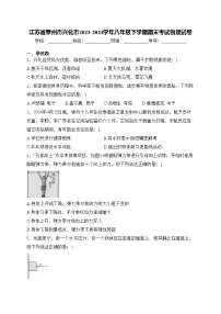 江苏省泰州市兴化市2023-2024学年八年级下学期期末考试物理试卷(含答案)