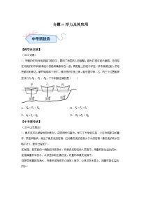 2024年中考物理真题分类汇编（全国通用）专题09浮力及其应用