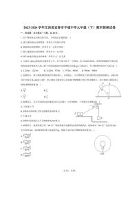 [物理][期末]2023～2024学年江西省宜春市丰城中学九年级(下)期末物理试卷(有答案)