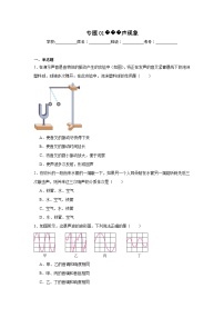 中考物理一轮复习讲练测（全国通用）专题01声现象（测试）