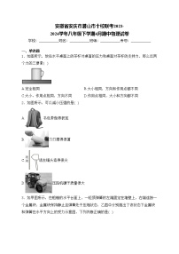 安徽省安庆市潜山市十校联考2023-2024学年八年级下学期4月期中物理试卷(含答案)