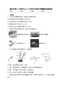 重庆市第十一中学校2023-2024学年八年级下学期期中物理试卷(含答案)