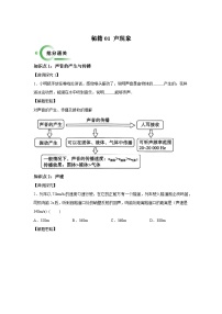 备战2025年中考物理试题抢分秘籍（全国通用）通关07声现象含解析答案