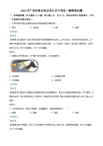 2024年广西壮族自治区崇左市宁明县中考一模物理试题（解析版）