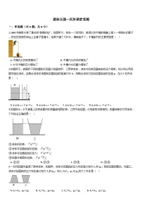 初中物理鲁教版（五四学制）（2024）八年级下册第二节 液体压强测试题