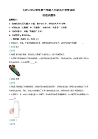 安徽省芜湖市无为市2023-2024学年八年级下学期期中测试物理试题(解析版)