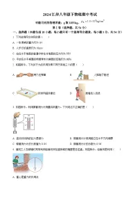 湖北省武汉市江岸区2023-2024学年八年级下学期期中物理试题（原卷版+解析版）