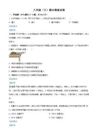 四川省成都市2023-2024学年八年级下学期期末考试物理试题（解析版）