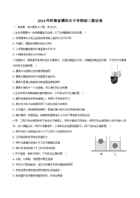 2024年河南省濮阳市中考物理三模试卷（含答案）