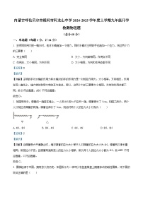 内蒙古自治区呼伦贝尔市根河市阿龙山中学2024-2025学年九年级上学期开学考试物理试题（解析版）