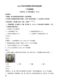 广西百色市县级市2023-2024学年八年级上学期期末检测物理试题（解析版）
