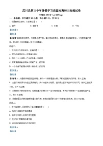 内蒙古武川县第三中学2024-2025学年九年级上学期开学考试物理试题（解析版）