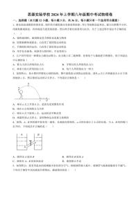 [物理]湖南省沅陵县思源实验学校2023～2024学年八年级下学期期中考试物理试题(有答案)