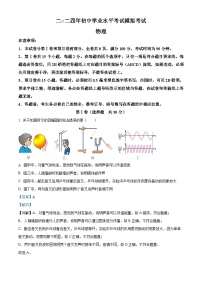 2024年山东省枣庄市中考二模物理试题（解析版）