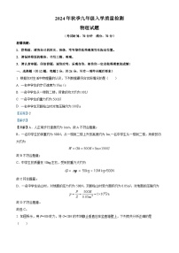 湖北省黄冈市部分学校2024-2025学年九年级上学期开学考试物理试题（解析版）