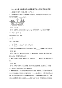 [物理]安徽省芜湖市2024年中考模拟试题(解析版)