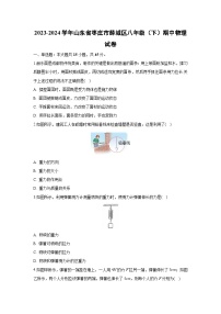 [物理][期中]山东省枣庄市薛城区2023-2024学年八年级下学期期中试卷+