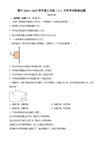 四川省自贡市解放路初级中学等校2024-2025学年九年级上学期开学考试物理试题（原卷版+解析版）