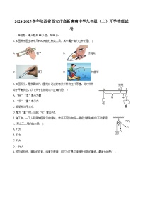 2024-2025学年陕西省西安市高新唐南中学九年级（上）开学物理试卷（含解析）