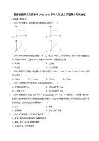 湖南省衡阳市实验中学2022-2023学年八年级上学期期中考试物理